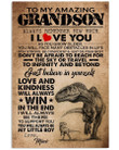 To My Amazing Grandson Love And Kindness Will Always Win Custom Design Vertical Poster