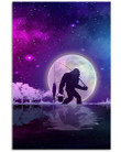 Bigfoot And Night Fishing Great Gift For Friends Who Loves Bigfoot Vertical Poster
