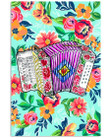 The Blooming Flower Garden Gifts For Accordion Players Vertical Poster