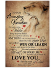 To Our Amazing Grandson We Want You To Believe Deep In Your Heart Gifts Vertical Poster