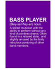 Bass Player Definition Custom Design For Music Instrument Lovers Vertical Poster