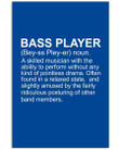 Bass Player Definition Custom Design For Music Instrument Lovers Vertical Poster