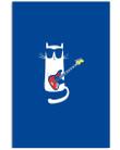 Cat Playing Bass Custom Design Gift For Bass Guitar Lovers Vertical Poster