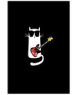 Cat Playing Bass Custom Design Gift For Bass Guitar Lovers Vertical Poster