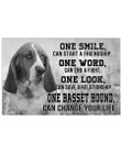 Basset Hound One Basset Can Change Your Life For Dog Lovers Horizontal Poster