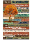 To My Granddaughter Never Forget That I Love You Great Grandma Gifts Vertical Poster