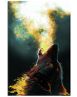 Unique Wolf Howling Special Gifts Vertical Poster