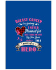 Breast Cancer Is A Journey I Never Planned Custom Design Vertical Poster