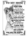 To My Mom To Me You Are The World Lion Gifts From Daughter Vertical Poster