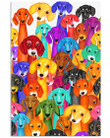 Dachshund Colorful Custom Design Gifts For Dog Lovers Vertical Poster