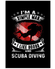 I'm A Simple Man I Like Boobs And Scuba Diving Trending Vertical Poster