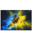 Beautiful Flying Parrot Custom Design For Bird Lovers Horizontal Poster