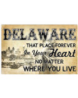 Delaware Place Forever In Your Heart Personalized Nation Gifts Horizontal Poster