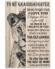 Never Forget That I Love You Love Gifts To My Granddaughter Vertical Poster