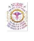 Nurse The Soul Of An Angel The Fire Of A Lioness Trending Peel & Stick Poster