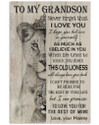 Never Forget That I Love You Gift For Grandson From Mammy Vertical Poster