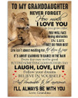 Never Forget How Much I Love You Gift For Granddaughter Vertical Poster