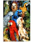 Parrot Multi Colorful Custom Design For Bird Lovers Vertical Poster