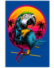 Parrot In The Beach Summer Custom Design For Bird Lovers Vertical Poster