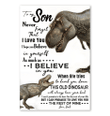 T-rex Gift For Son Never Forget That I Love You Special Custom Design Vertical Poster