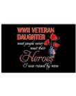 Wwii Veteran Daughter Heroes I Was Raised By Mine Gifts Horizontal Poster