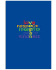 Love Respect Intergrity Peace Kindness Gift For Vegan Lovers Vertical Poster