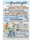 Don't Let Today's Trouble Bring You Down Gift For Granddaughter From Mom Mom Vertical Poster