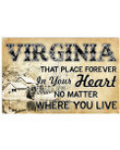 Virginia That Place Forever In Your Heart Custom Design Horizontal Poster