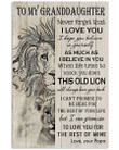 Lion Lovely Message From Papa Gifts For Granddaughters Vertical Poster