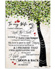 I Love You To The Moon And Back Lovely Message From Husband Gifts For Wife Vertical Poster