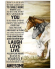Find Something Good In Everyday Laugh Love Live Horses Design Vertical Poster