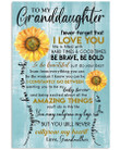 Never Forget That I Love You Gift For Granddaughter From Grandmother Vertical Poster