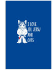 I Love Jiu Jitsu And Cats Custom Deisign For Jiu Jitsu Lovers Vertical Poster