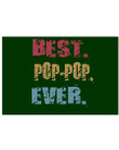 Best Pop-pop Ever Colorful Abstract Words Personalized Name Gifts Horizontal Poster