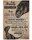 To My Amazing Grandson Believe In Yourself Gifts From Grandma Vertical Poster