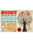 Books Filles With Places To Visit And People To Meet Horizontal Poster