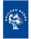 Unicorn Daddy Custom Design For Weightlifting Lovers Vertical Poster