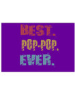 Best Pop-pop Ever Colorful Abstract Words Personalized Name Gifts Horizontal Poster