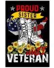 Proud Sister Of A Wwii Veteran Gifts For Veteran's Sister Vertical Poster