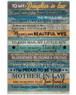 Mother In Law Gifts For Daughter In Law I Hope You Know How Much You Mean To Me Vertical Poster