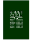 Golf Retirement Schedule Custom Design For Sport Lovers Vertical Poster