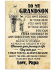 I Pray You'll Always Be Safe Lovely Message From Papa Gifts For Grandson Vertical Poster