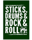 Sticks Drums Rock And Roll Trending For Music Instrument Lovers Vertical Poster