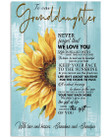 Never Forget That We Love You Quote Gift For Granddaughter From Grandma And Grandpa Vertical Poster