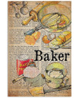 Baker Definition Funny Gift For Bakers Vertical Poster