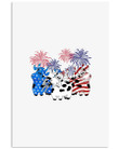 Color Freedom Firework Gift For Cow Lovers Vertical Poster