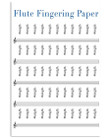 Flute Fingering Paper Special Custom Design For Music Lovers Vertical Poster