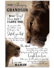 Never Forget How Much I Love You Gift For Grandson From Mamaw Vertical Poster