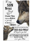 To My Son I Love You And Believe In You Vertical Poster