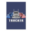 Trucker Simple Special Custom Design For Personalized Job Gift Peel & Stick Poster